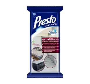 Presto HARPER HYGIENICS ściereczki nawilżane do czyszczenia powierzchni kamiennych (16 sztuk) - Ściereczki, gąbki, czyściki - miniaturka - grafika 1