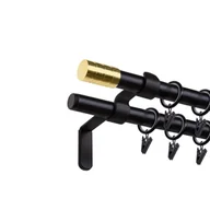 Karnisze - Karnisz podwójny Alto II 19 mm 240 cm czarno-złoty - miniaturka - grafika 1