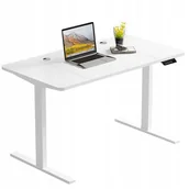 Biurka - Biurko komputerowe elektryczne białe 160x80cm regulowane nowoczesne 72-118 - miniaturka - grafika 1