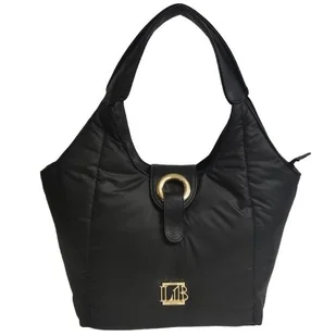 Torebka shopper Laura Biaggi Torba czarna pikowana na ramię A4 - Torebki damskie - miniaturka - grafika 1