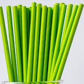 Worki na śmieci - Słomki celulozowe zielone 8mm 100szt - miniaturka - grafika 1