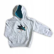 Bluzy damskie - Bluza z kapturem dla chłopca SJ Sharks Reebok 110+ - miniaturka - grafika 1