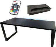 Biurka gamingowe - BIURKO GAMINGOWE 120x60 LOFTOWE PRZEPUST STABILNE LED - miniaturka - grafika 1