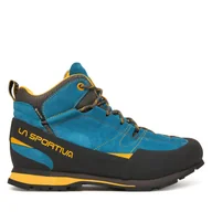Buty trekkingowe męskie - Trekkingi La Sportiva Boulder X Mid GTX ZFAS054B00Y00 Niebieski - miniaturka - grafika 1