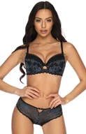 Biustonosze - M-3329/11 Angel biustonosz push-up, Kolor czarno-niebieski, Rozmiar 80E, Mat - Intymna - miniaturka - grafika 1
