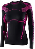 Bluzy sportowe damskie - Brubeck Bluza termoaktywna damska DRY LS1569W czarny/fuksja - miniaturka - grafika 1