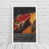 Plakaty - Plakat w stylu vintage Wyścig samochodowy Grand Prix Corsa Włochy - miniaturka - grafika 1