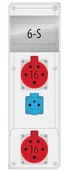 Rozdzielnie elektryczne - Pawbol Rozdzielnica R-BOX SLIM 2x16A/5p 1x250V 6S B.SLIM-6S-5 B.SLIM-6S-5 - miniaturka - grafika 1