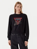 Bluzy damskie - Guess Bluza W5YQ06 KB681 Czarny Regular Fit - miniaturka - grafika 1