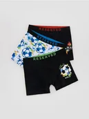Majtki dla dzieci - Reserved - Bawełniane bokserki 3 pack - czarny - miniaturka - grafika 1