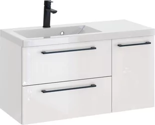 Szafka z Umywalką ROSEN 90 cm - Uchwyt Czarny - Szafki łazienkowe - miniaturka - grafika 1