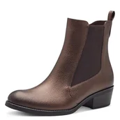 Botki damskie - MARCO TOZZI Buty damskie botki Zip+Slip 2-25329-43 Chelsea, Bronce, 37 EU - miniaturka - grafika 1