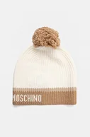 Czapki damskie - Moschino czapka kolor beżowy  M3179 65432 - miniaturka - grafika 1
