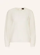 Bluzki damskie - Boss Bluzka Irenne Z Dodatkiem Jedwabiu weiss - miniaturka - grafika 1