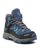 Kozaki damskie - Mid Salewa Trekkingi Jr Alp Trainer Gtx GORE-TEX 64010-0365 Niebieski - miniaturka - grafika 1