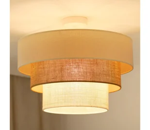 Brilagi-Żyrandol natynkowy DENVER LUNETA 1xE27/15W/230V śr. 45 beżowy/brązowy/kremowy - Lampy sufitowe - miniaturka - grafika 1