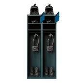 Szafki BHP - Podwójna szafa wojskowa z uchwytami na hełmy SUS 42 - miniaturka - grafika 1