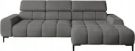 Sofy i kanapy - DomoHome Narożnik tapicerowany w kształcie litery L prawy bok 177x270 cm Narożnik z funkcją spania Sofa rozkładana Funkcja spania Małe 3 siedziska Regulowane zagłówki Regulowane siedzisko Ciemnoszary - miniaturka - grafika 1