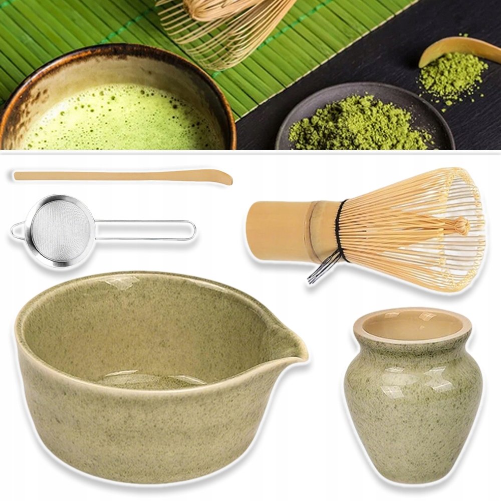5SZT Zestaw Do Herbaty Matcha Trzepaczka Matcha Zestaw Do Robienia Herbaty