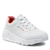 Buty dla dziewczynek - Sneakersy Skechers Rainbow Speckle 310456L/WMLT Biały - miniaturka - grafika 1