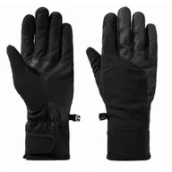 Rękawiczki - Rękawice sofshellowe unisex Jack Wolfskin NIGHT HAWK GLOVES black - M - miniaturka - grafika 1