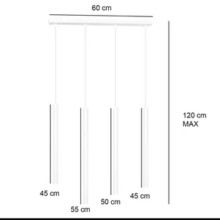 Emibig SELTER 4 BLACK 552/4 lampa wisząca 4x20W/G9 IP20 552/4 - Lampy sufitowe - miniaturka - grafika 4