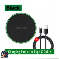 Ładowarki do telefonów - ŁADOWARKA INDUKCYJNA BEZPRZEWODOWA 30W QC 3.0 FAST CHARGER SLIM CZARNA - miniaturka - grafika 1