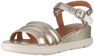 Geox Sandały damskie D PISA, LT złoty, rozmiar 36,5, Lt Gold, 36.5 EU - Sandały damskie - miniaturka - grafika 1
