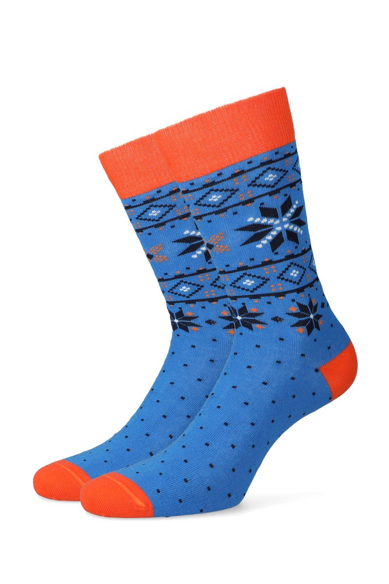 Lancerto, Skarpety niebieskie świąteczne, rozmiar 40/43