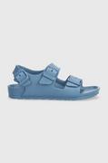 Buty dla chłopców - Birkenstock sandały dziecięce Milano EVA Kids kolor niebieski - miniaturka - grafika 1