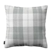 Poszewki na poduszki - Dekoria Poszewka Kinga na poduszkę krata szaro-biała 60 × 60 cm Edinburgh 105-115-79 - miniaturka - grafika 1