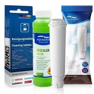 Zestaw Bosch, Filtr Aqualogis AL-TES46, Aqualogis Verde 250ml, Tabletki Czyszczące Siemens TZ80001 10 szt. - Akcesoria i części do ekspresów do kawy - miniaturka - grafika 1