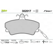 Klocki hamulcowe - Klocki hamulcowe - komplet VALEO 302017 - miniaturka - grafika 1