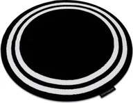 Dywany - Dywan HAMPTON Ramka koło czarny koło 120 cm - miniaturka - grafika 1