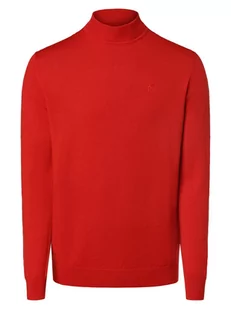 KARL LAGERFELD - Damski sweter z wełny merino, czerwony - Swetry damskie - miniaturka - grafika 1