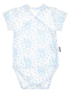 Body dla niemowląt - Dziewczęcy body bawełna krótki rękaw kwiatki Nicol,r.56 - miniaturka - grafika 1