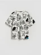 Koszulki dla chłopców - Reserved - T-shirt z nadrukiem Fortnite - biały - miniaturka - grafika 1