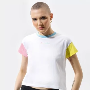 Koszulki i topy damskie - Champion T SHIRT CREWNECK CROPTOP 114329WW001 - grafika 1