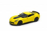 Samochody i pojazdy dla dzieci - WELLY 1:34 Chevrolet Corvette Z06 2017 -żółty - miniaturka - grafika 1