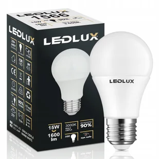 Żarówka Led E27 15W =120W Smd 3000K ciepła Premium Ledlux nie mruga - Żarówki LED - miniaturka - grafika 1