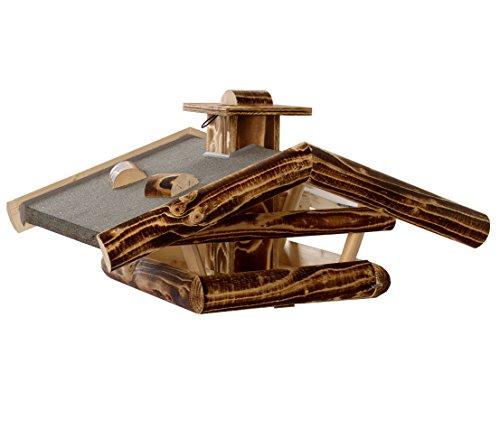 Dehner Natura Vogelfutterhaus Wendelstein, Ca. 76 X 55 X 32 Cm, Holz, Geflammt
