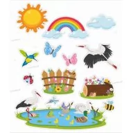 Zabawki kreatywne - LearnHow Dekoracje okienne wiosenne - Krajobraz 13 szt. - miniaturka - grafika 1