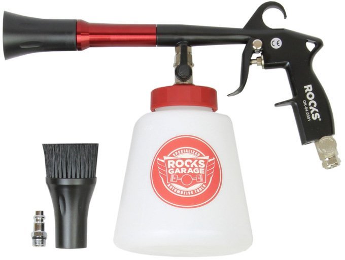 ROOKS BLOW GUN TORNADO PRO-TURBO, PISTOLET DO CZYSZCZENIA TAPICERKI, Z REGULACJĄ, ŁOŻYSKIEM I ZBIORNIKIEM
