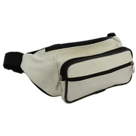 Nerki - Saszetka Skórzana Na Pas Biodrówka Nerka Średnia BIAŁA GRETOS (PL) MAROUS Skóra Naturalna 29 x 13 x 9 [cm] - miniaturka - grafika 1