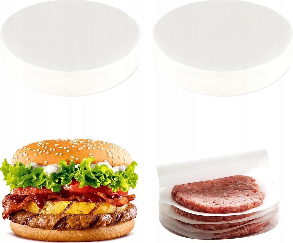 PAPIER 1000 SZT 11CM OKRĄGŁY DO BURGERÓW ODPORNY TŁUSZCZ NIEPRZYWIERAJĄCY