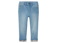Spodnie i spodenki dla dziewczynek - lupilu® Jeansy dziewczęce z bawełną, skinny fit (122, Jasnoniebieski) - miniaturka - grafika 1