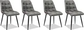 Krzesła - Signal Zestaw krzeseł CHIC VELVET 4 szt szare ZESTAW-CHICVCSZ14-4SZT - miniaturka - grafika 1