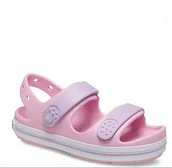 Buty dla dziewczynek - Crocs Sandały Dziecięce Różowe Na Rzepy 19-20 J1A - miniaturka - grafika 1