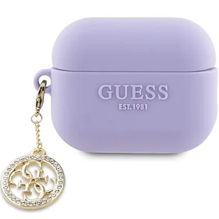 Guess GUAP23DSLGHDU AirPods Pro 2 cover purpurowy/purple 3D Rubber 4G Diamond Charm - Akcesoria do słuchawek - miniaturka - grafika 1