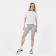 Koszulki sportowe damskie - Damska koszulka treningowa CALVIN KLEIN WOMEN 00GWS3K128 - biała - Calvin Klein - miniaturka - grafika 1